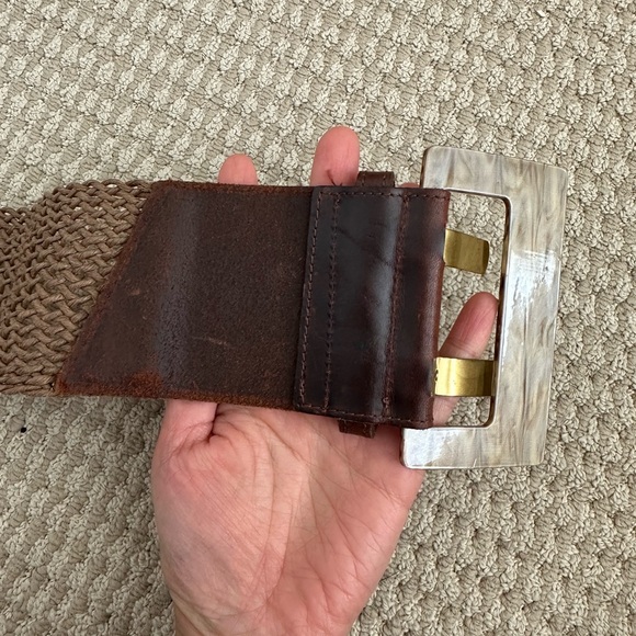 Vintage leather waist belt - Picture 1 of 6